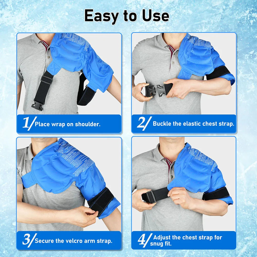 Shoulder Ice Pack Wrap for Cold and Hot Therapy Relief