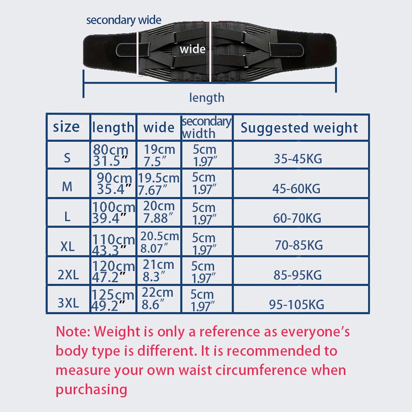 DIDAONUMEN Back Support Belt Men And Women Pain Relief Breathable