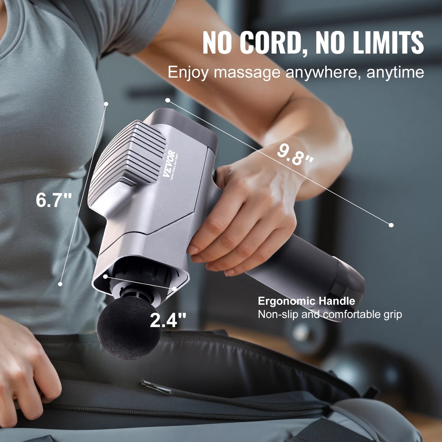 SucceBuy Deep Tissue Massage Gun 8 Speed Levels 6 Heads