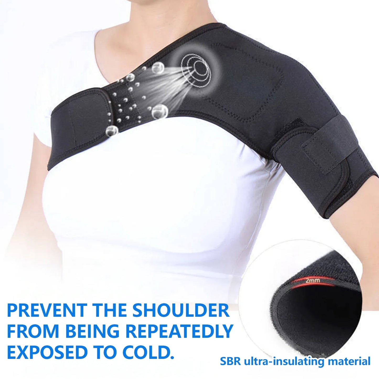 Self Heating Adjustable Shoulder Strap for Cervical Fatigue Relief