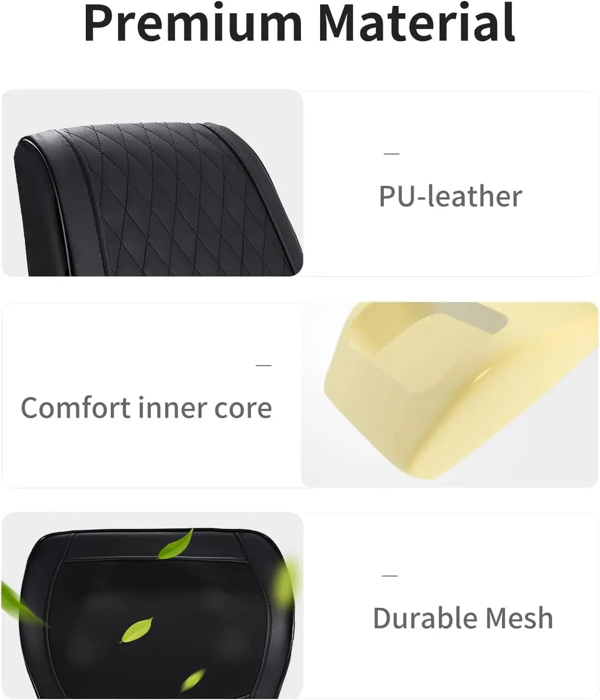 MASGREE Back Massager With Heat 3D Kneading Pillow