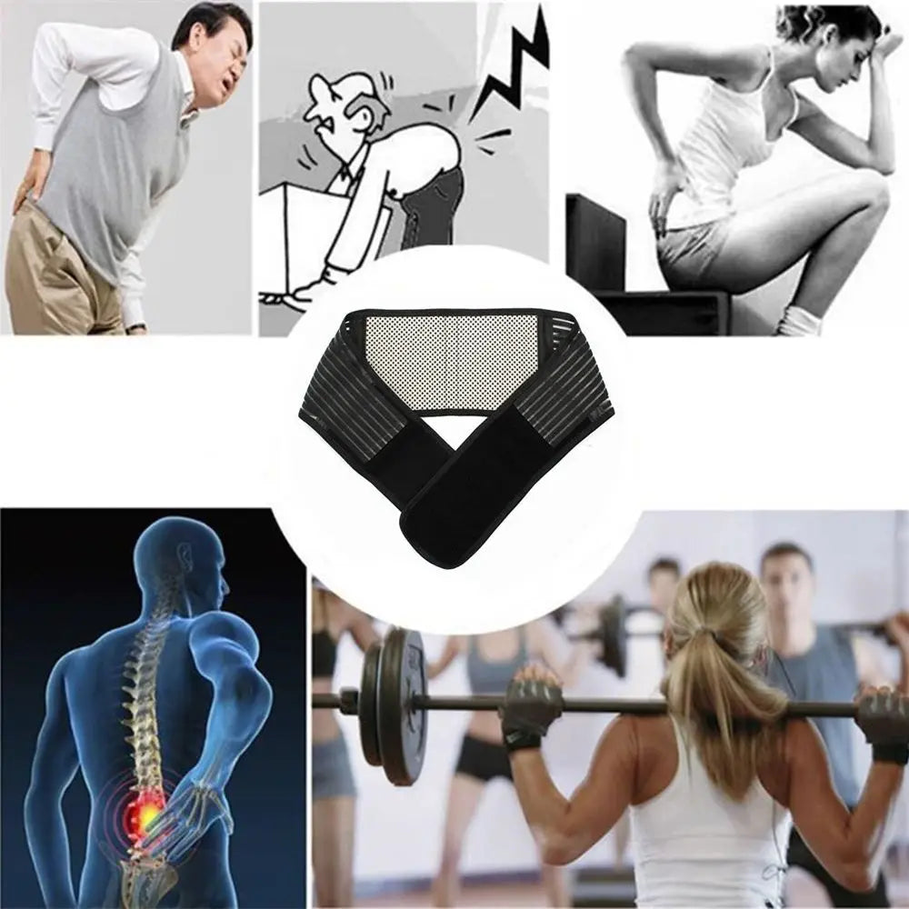Unisex Magnetic Back Support Belt Self Heating Therapy Lumbar Brace