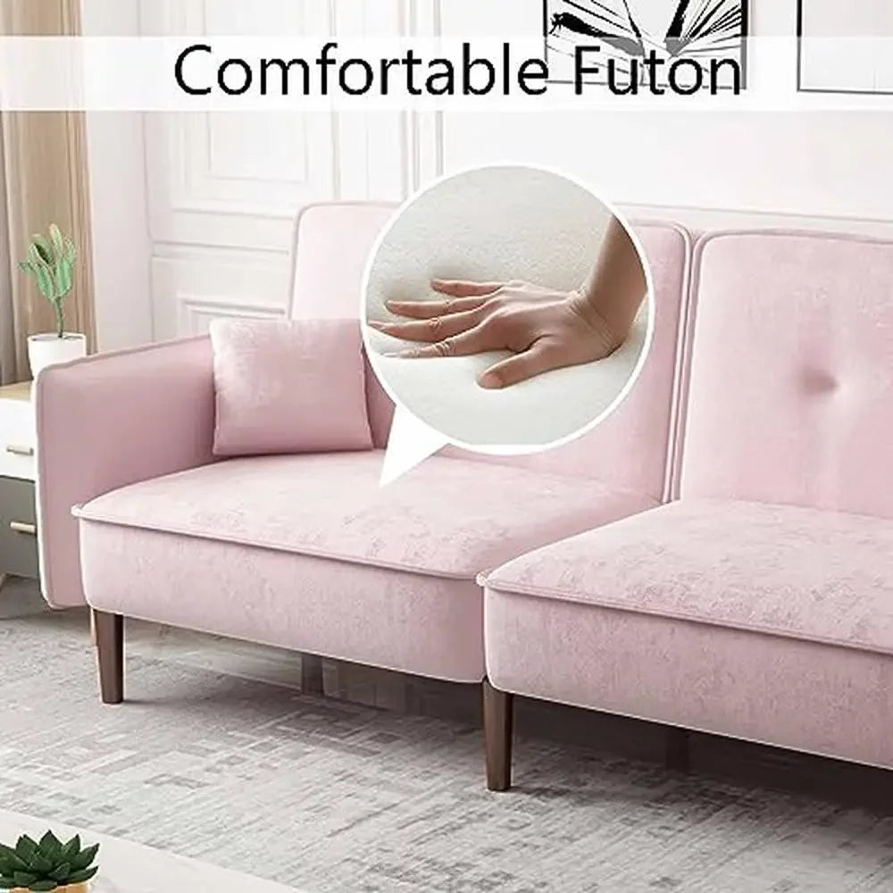 DUTRIEUX Modern Velvet Convertible Sleeper Sofa Bed