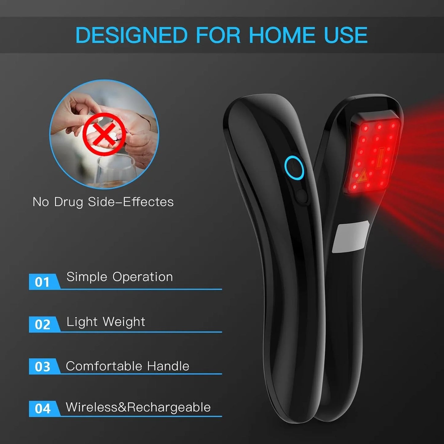 KTSElectronic Portable LLLT Therapy Device for Body Pain Relief