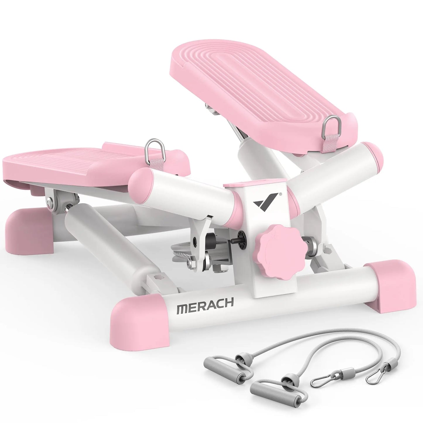 MERACH Mini Stepper With Resistance Band 330LBS Capacity For Fitness