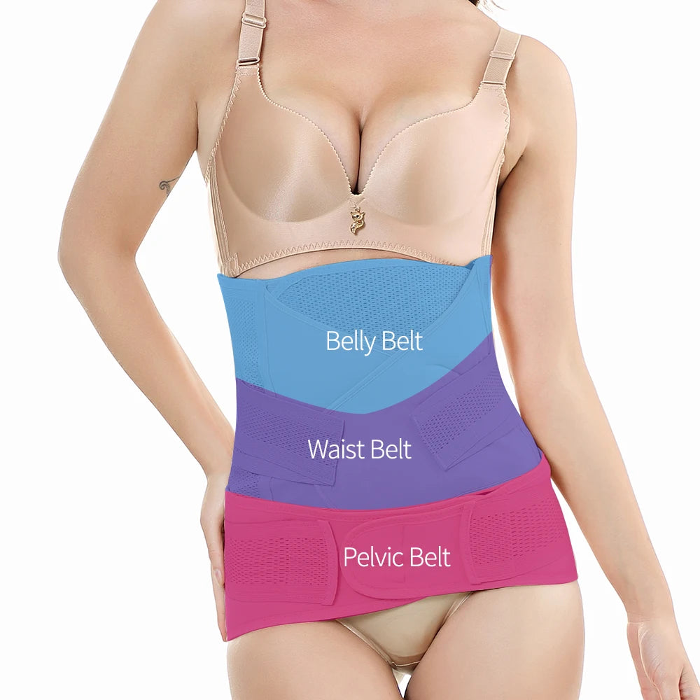 Sunveno 3in1 Postpartum Belly Belt for Abdominal Recovery Shapewear