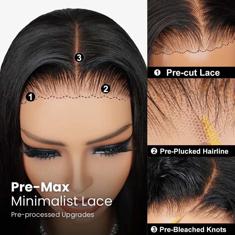 IMANI HAIR Glueless Straight Human Hair Lace Front Wig
