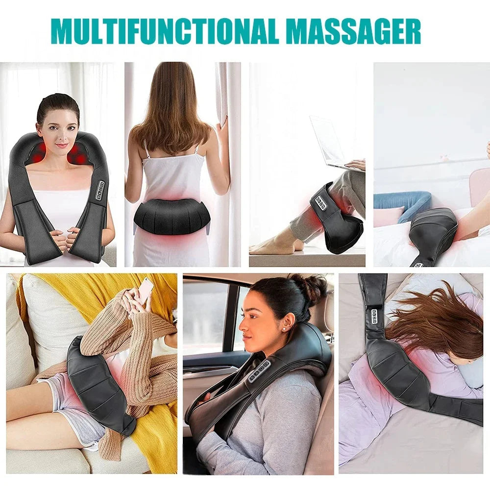 HOMEFISH Shiatsu Neck and Shoulder Massager U Shape Heated