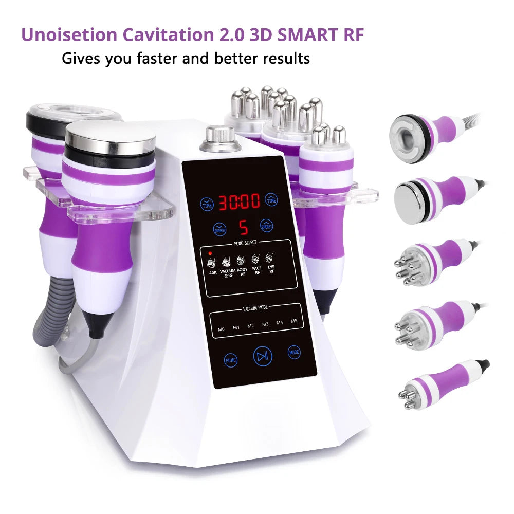 UNOISETION 5 In 1 Ultrasonic Cavitation Body Shaping Machine