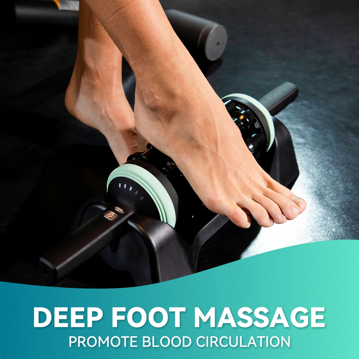RPM Rolling Percussion Massager 5-Speed Hand Held Massager for Leg Back Foot Calf Muscle Relaxation Whole Body Relief