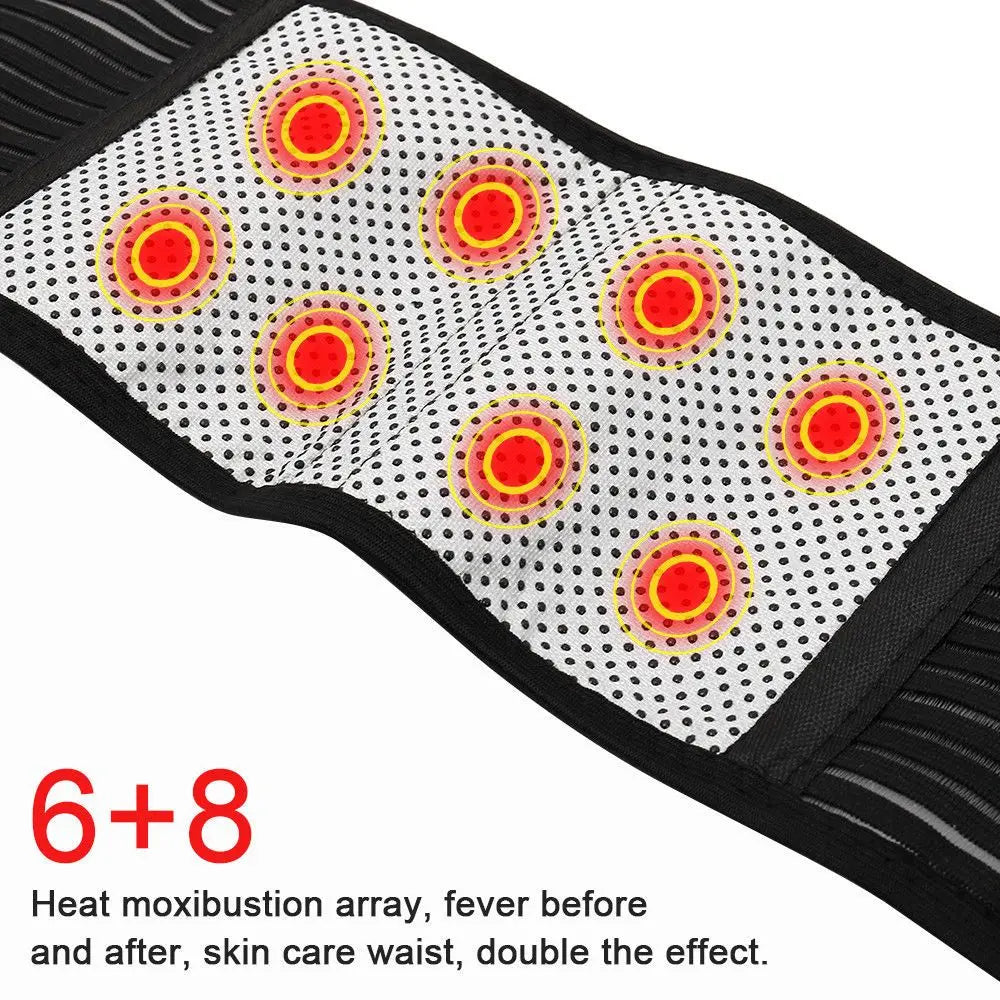 Unisex Magnetic Back Support Belt Self Heating Therapy Lumbar Brace