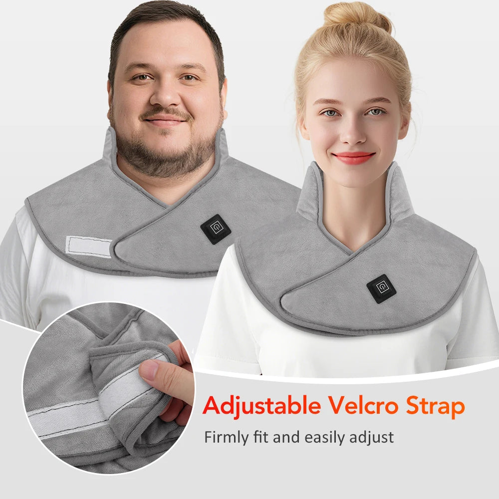 PASTSKY Electric Heating Shoulder Neck Pad Cervical Wrap