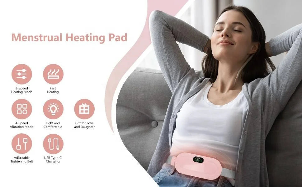 Period Heat Massage Abdominal Pad For Menstrual Pain Relief