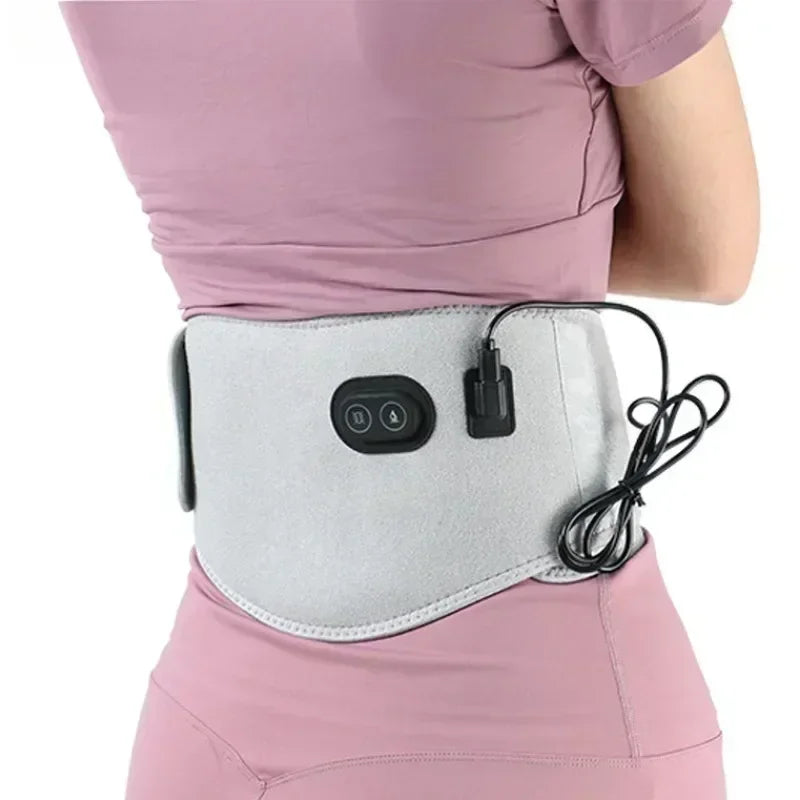USB Electric Heating Waist Pad Belt Back Lumbar Support Massager Pain Relief