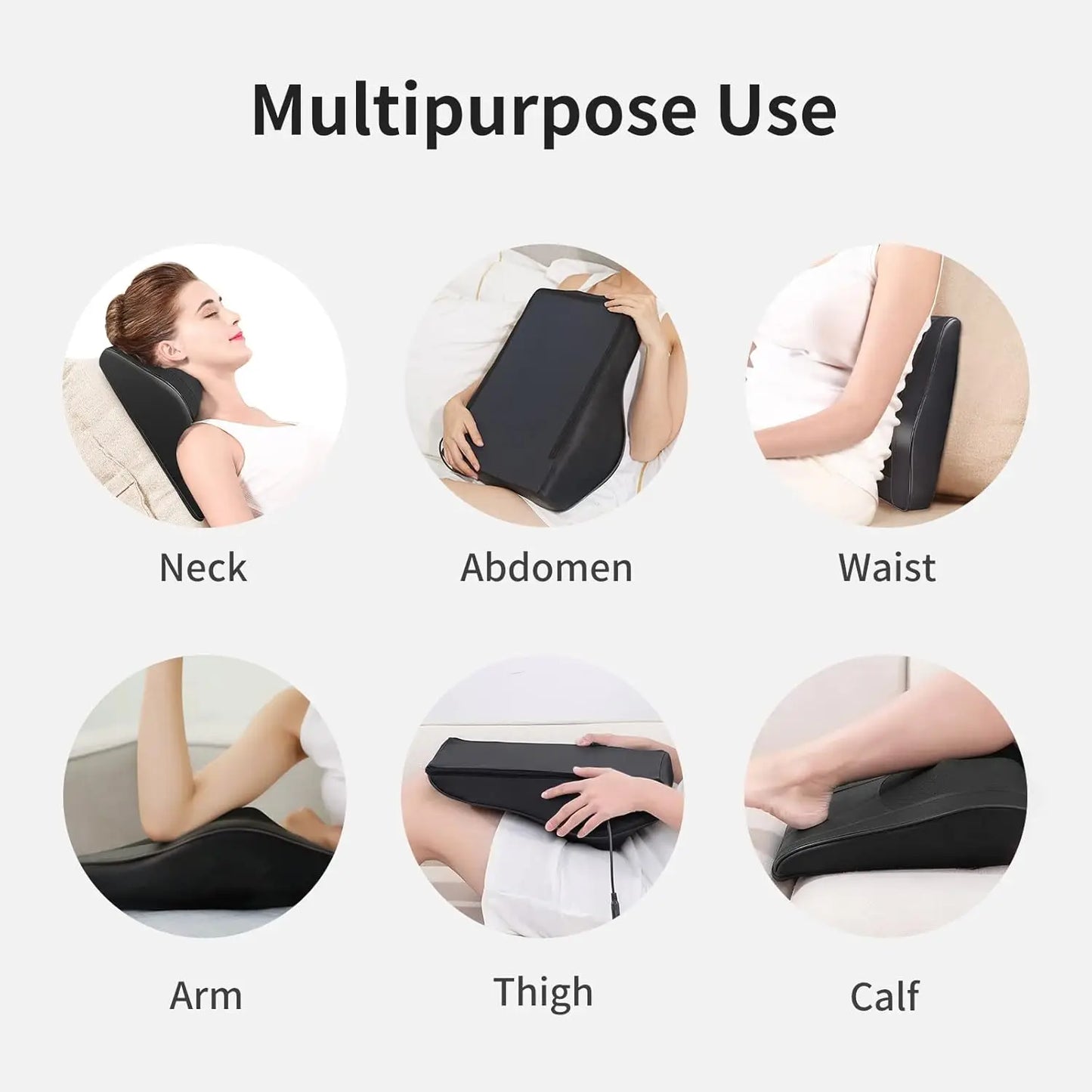 MASGREE Back Massager With Heat 3D Kneading Pillow