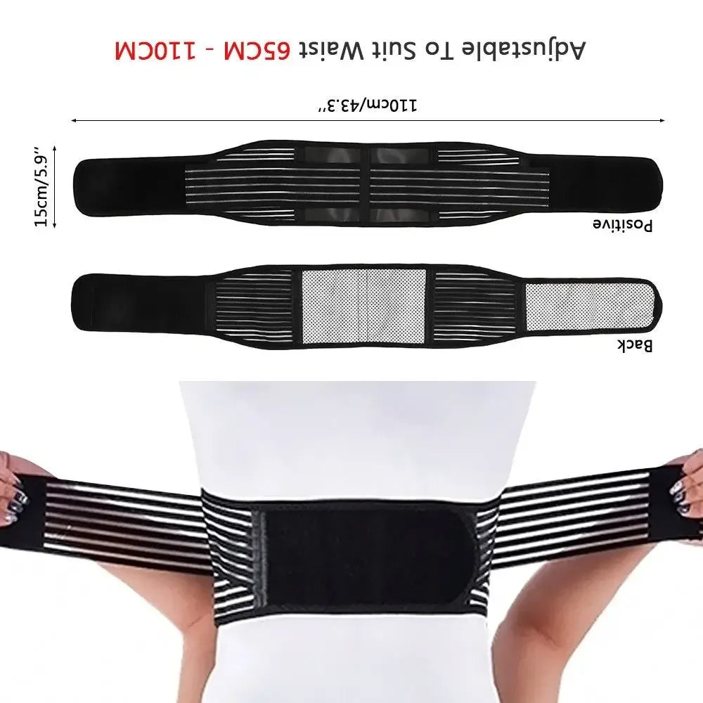 Unisex Magnetic Back Support Belt Self Heating Therapy Lumbar Brace