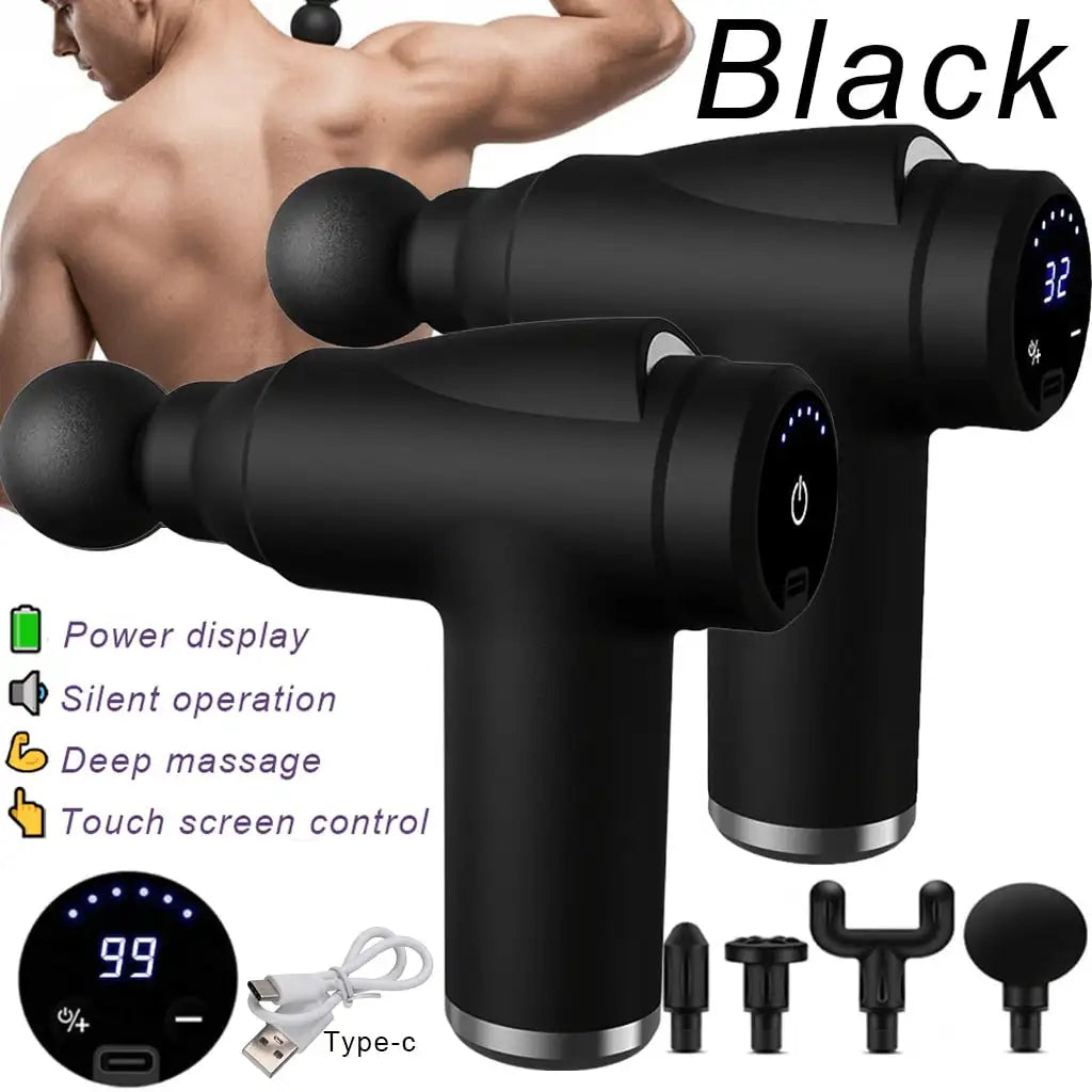 Upgraded Massage Gun Four Heads Six To Thirty Two Speeds