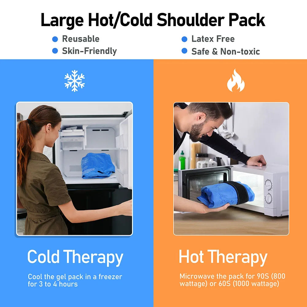 Shoulder Ice Pack Wrap for Cold and Hot Therapy Relief