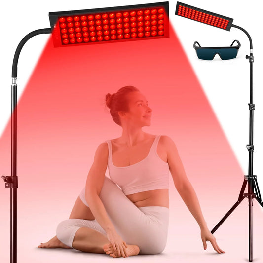 ZONGKUNG Red Light Therapy Lamp 660 and 850 Nm Stand