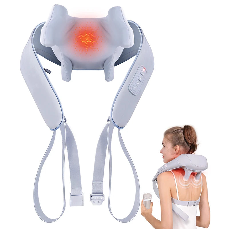 MASGREE Shiatsu Back Neck Massager Cordless Shoulder Massager With Heat