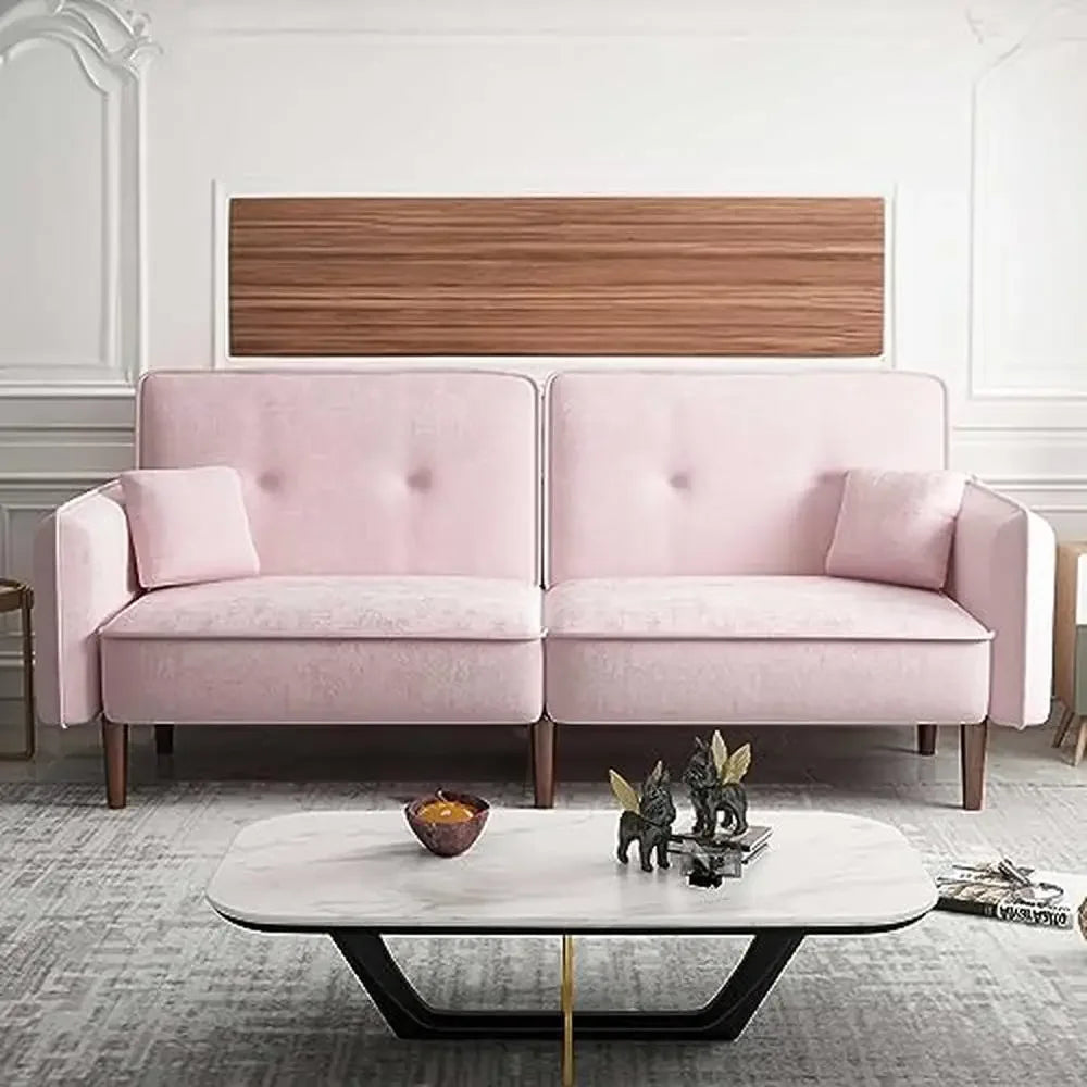 DUTRIEUX Modern Velvet Convertible Sleeper Sofa Bed