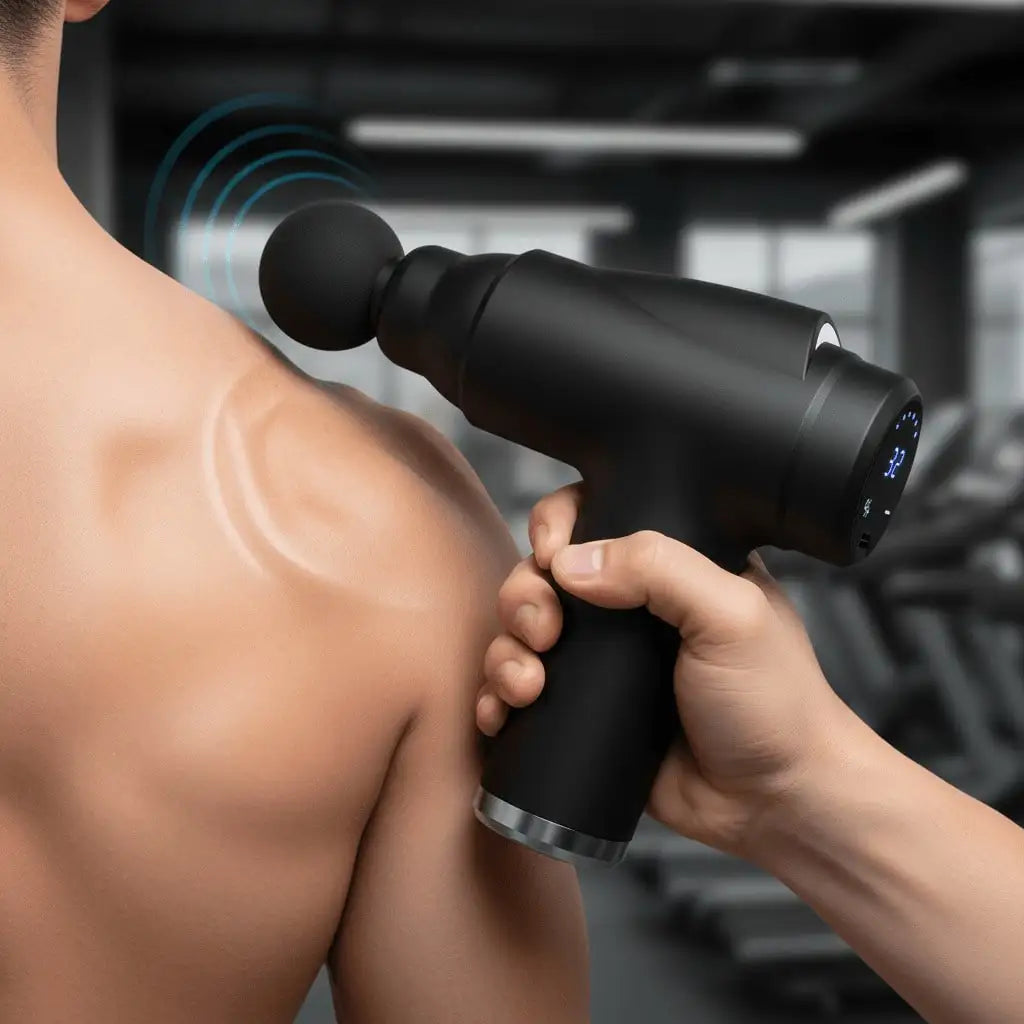 Upgraded Massage Gun Four Heads Six To Thirty Two Speeds