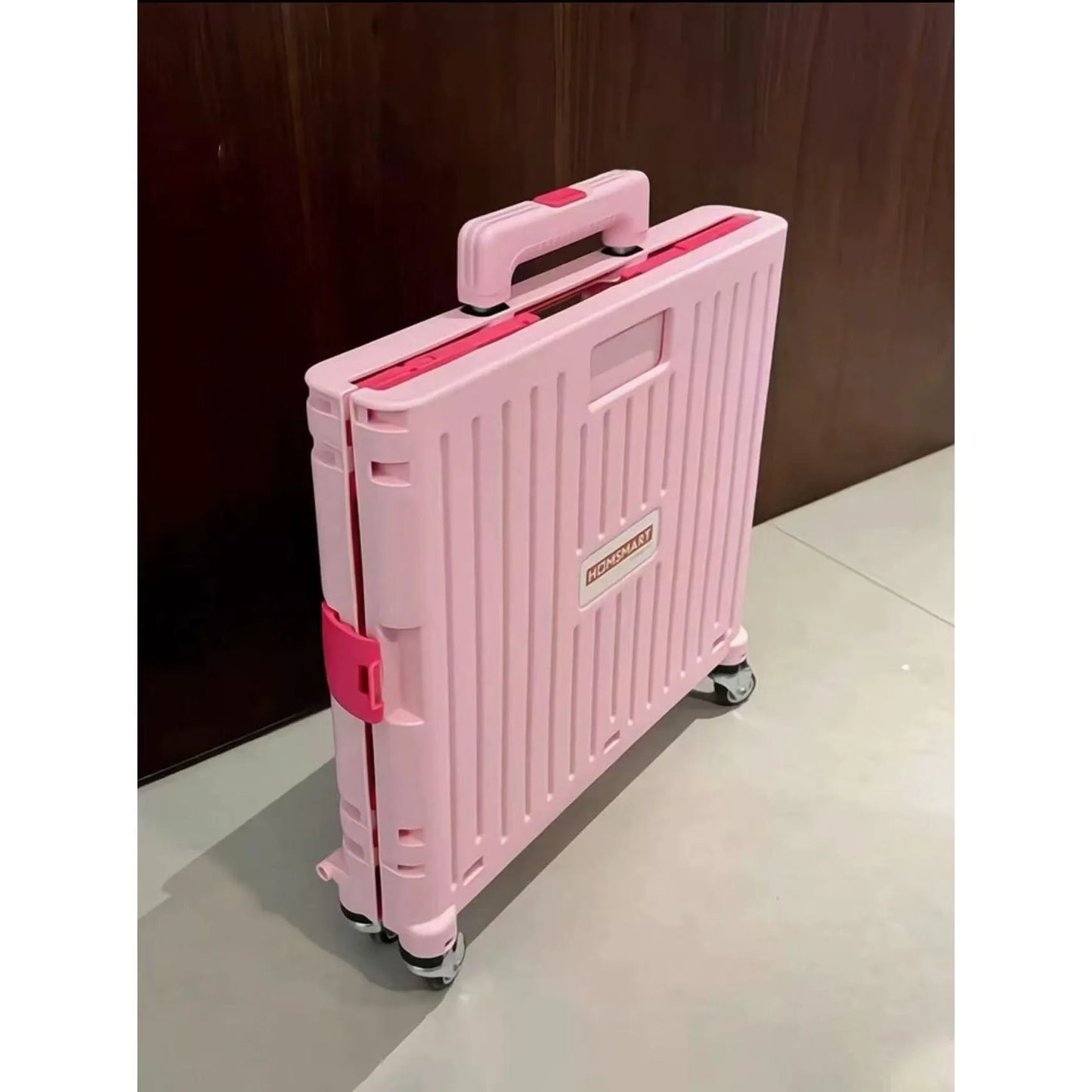 Foldable shopping cart with extendable handle and wheels, foldable multi-function storage cart