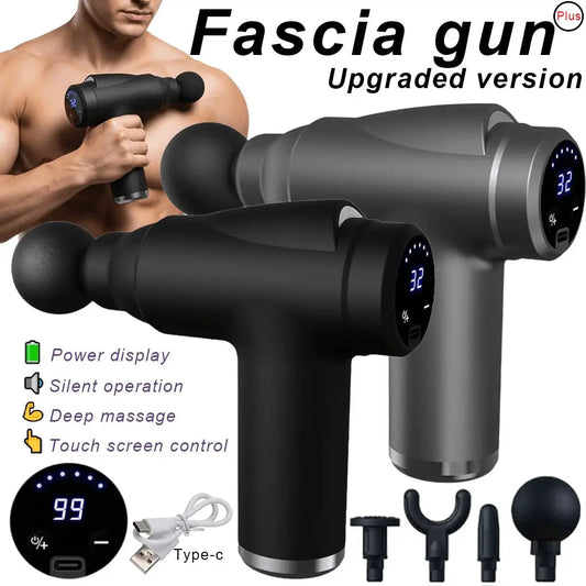 Upgraded Massage Gun Four Heads Six To Thirty Two Speeds