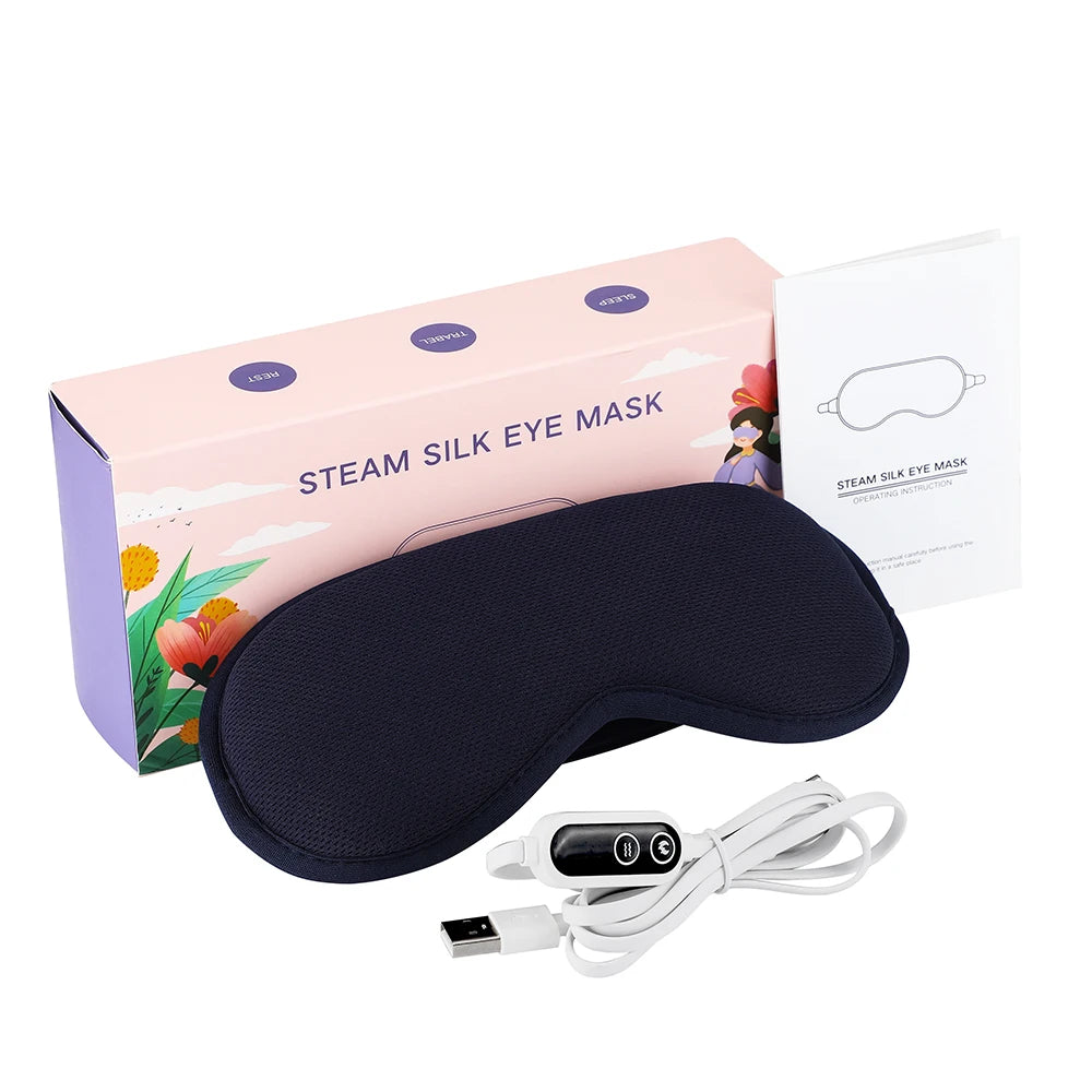 Electric Heated Eye Massager With 3 Levels Hot Compress For Eye Strain