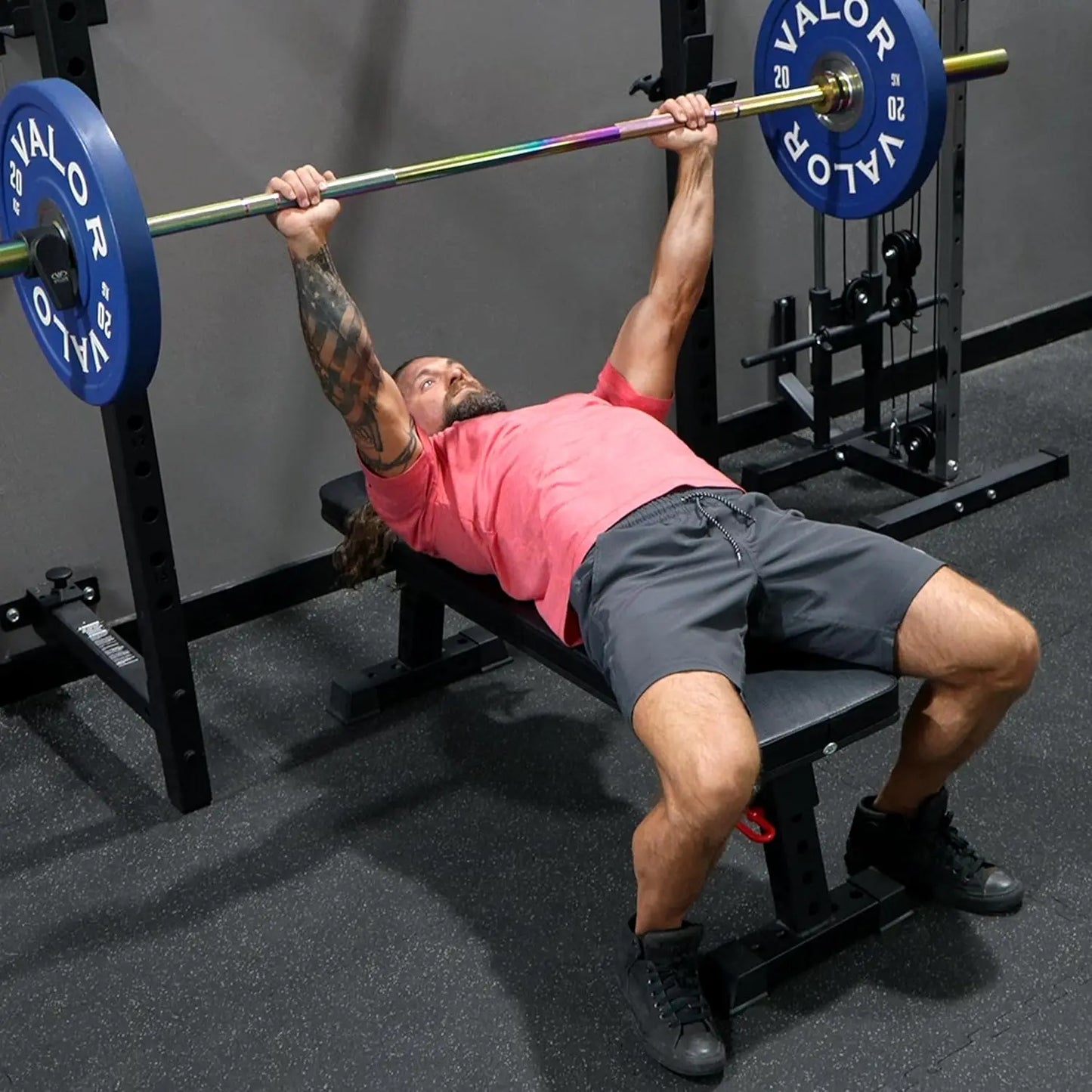 Utility Weight Bench Fold Up Wall Mount Weightlifting 1200 Lb