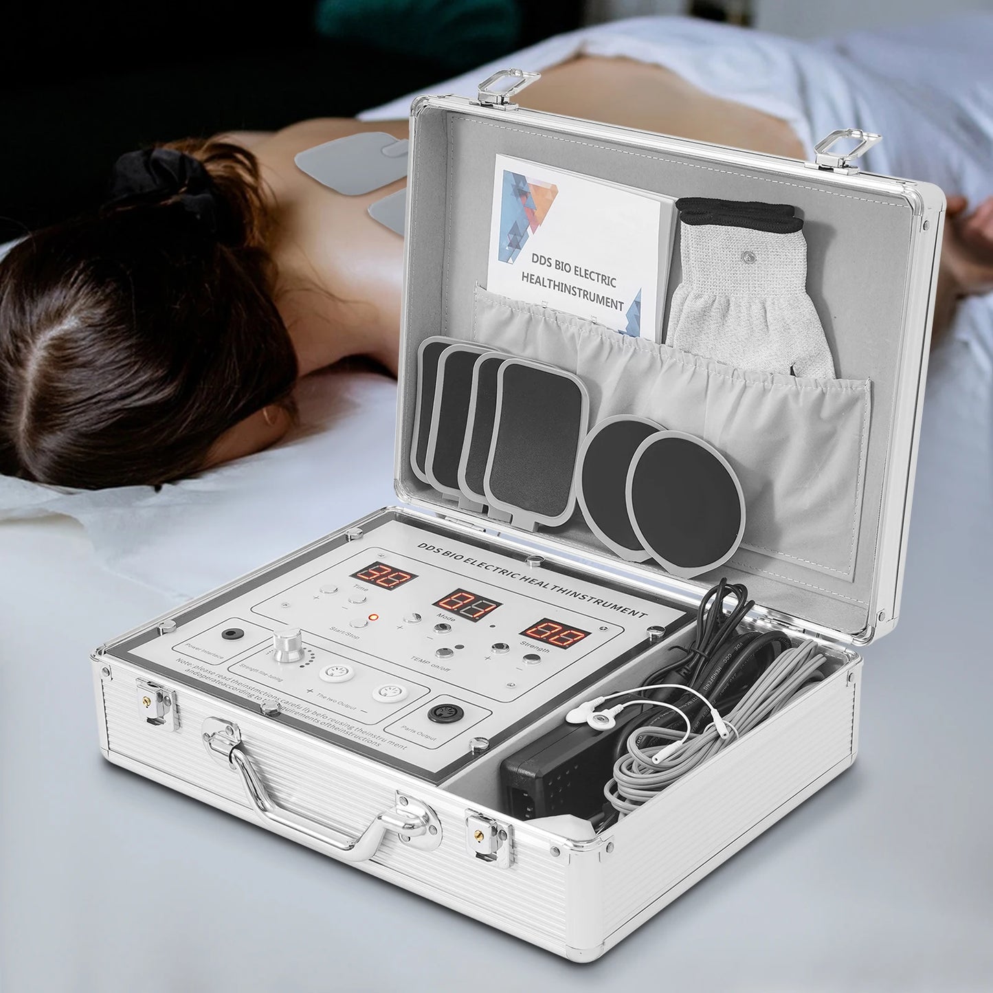 Glove Massager Bioelectric Pulse Traditional Chinese Meridian Massage 10 Modes