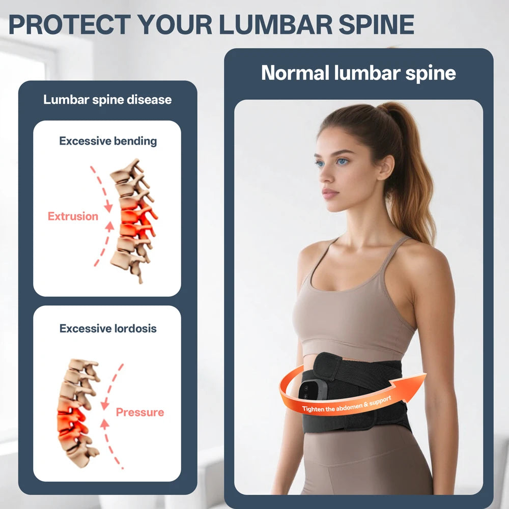 Cordless Heating Pad With Massager For Back Pain Relief Portable