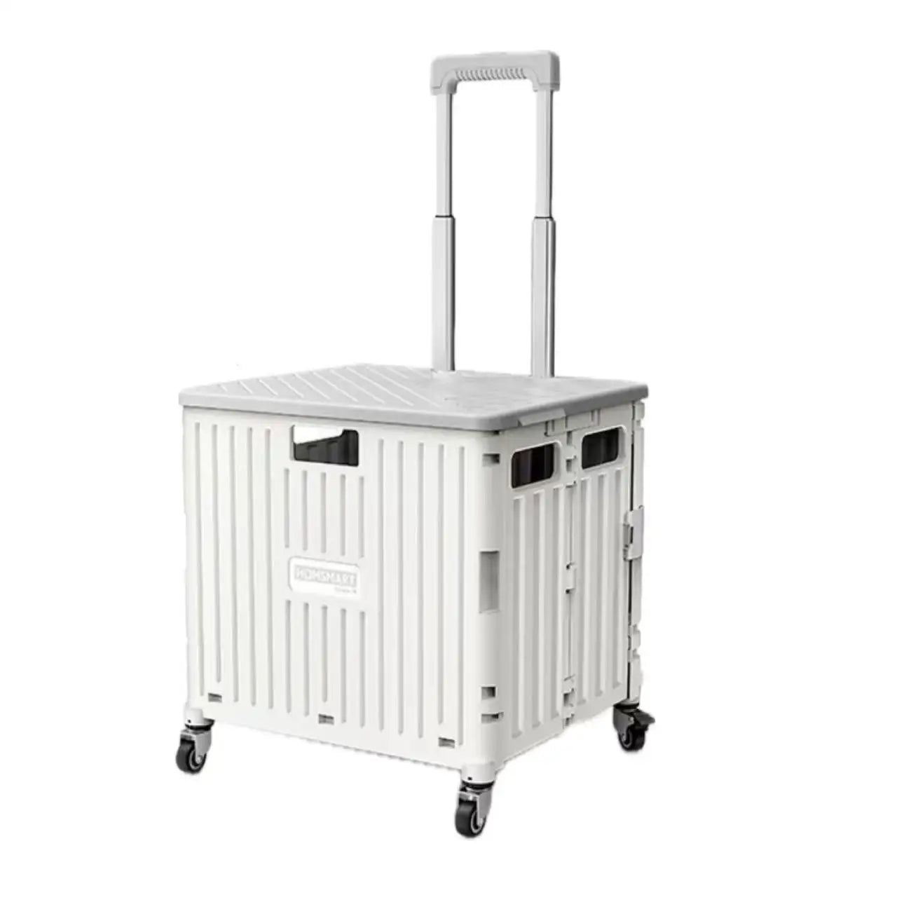 Foldable shopping cart with extendable handle and wheels, foldable multi-function storage cart