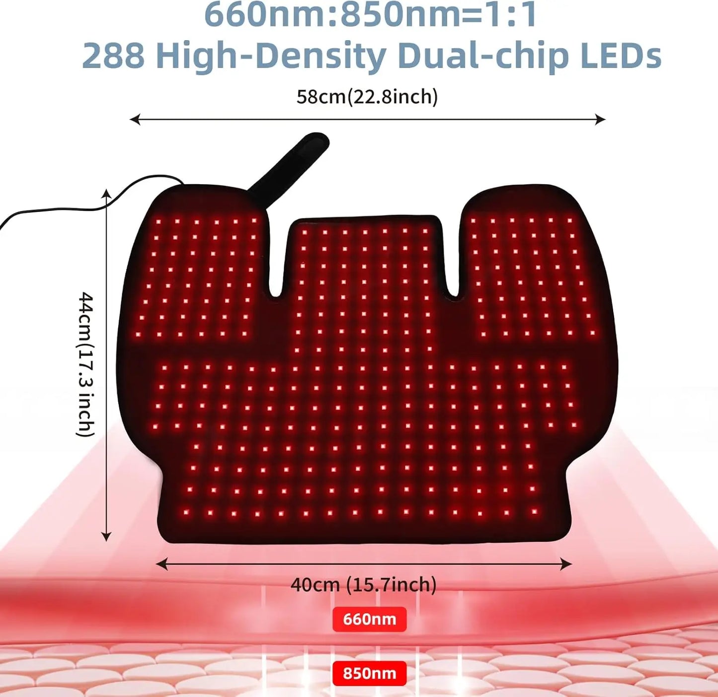 ZONGKUNG Red Light Therapy Neck and Shoulder Wrap 660nm 850nm