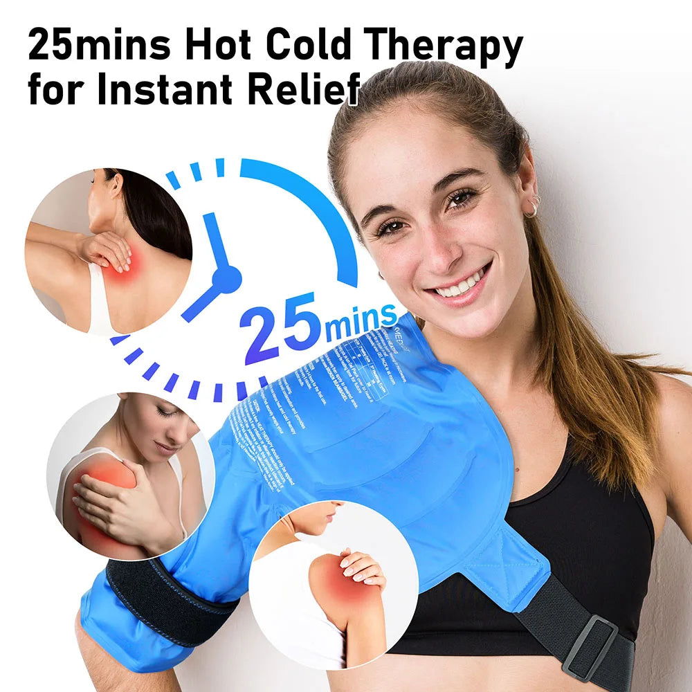 Shoulder Ice Pack Wrap for Cold and Hot Therapy Relief
