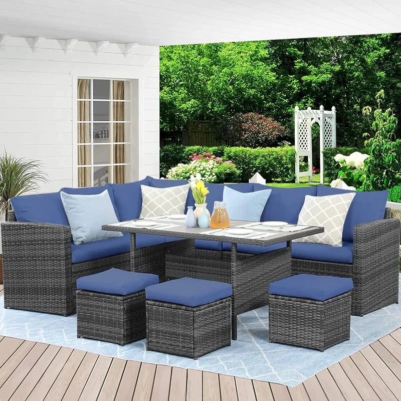 OEING Wisteria Lane Outdoor Patio Furniture Set 7 Piece
