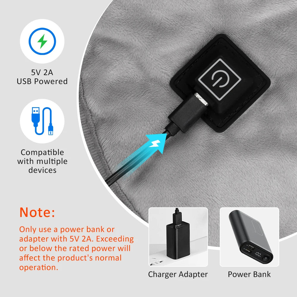 PASTSKY Electric Heating Shoulder Neck Pad Cervical Wrap
