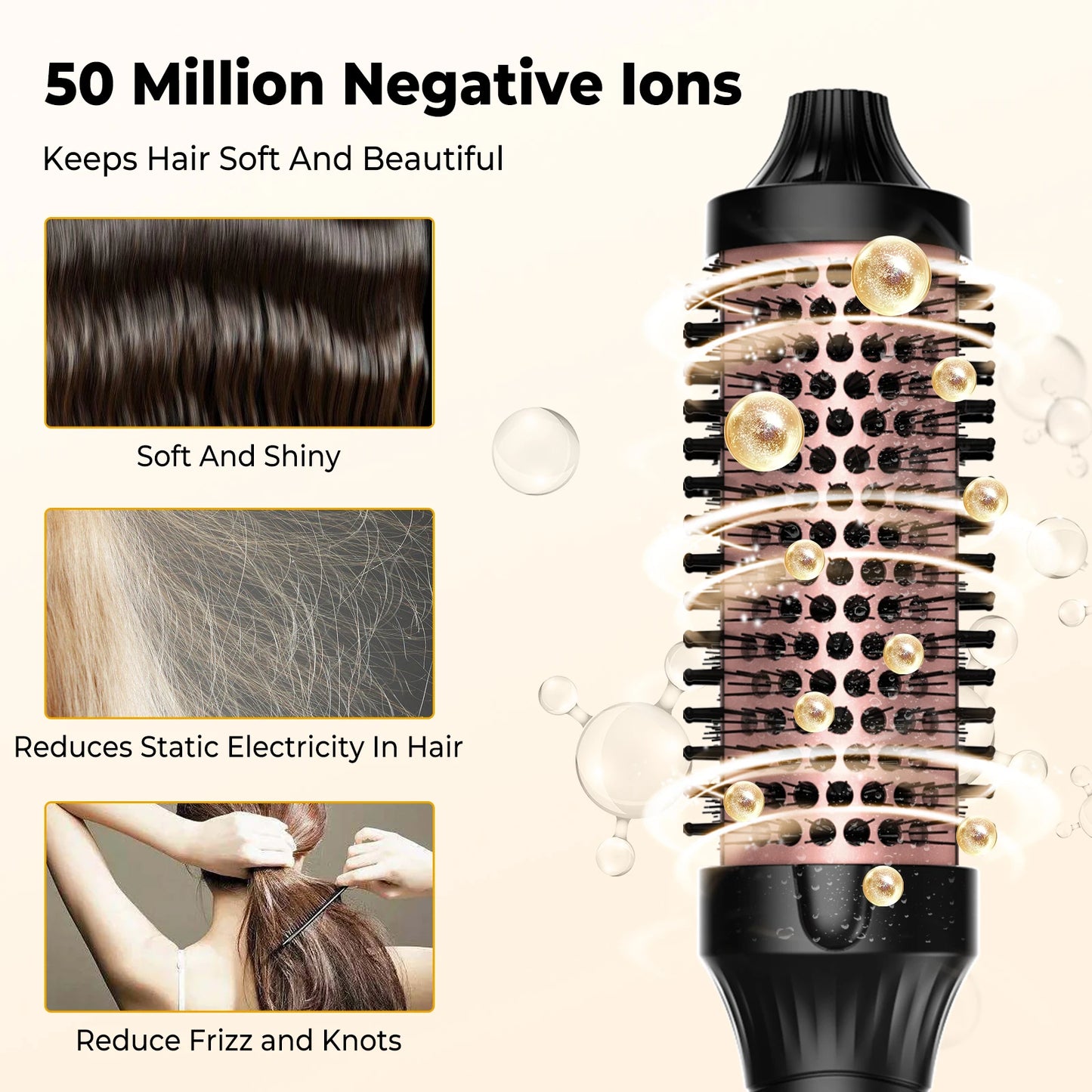 UKLISS Thermal One-Step Hot Air Brush Volumizer Hair Straightener