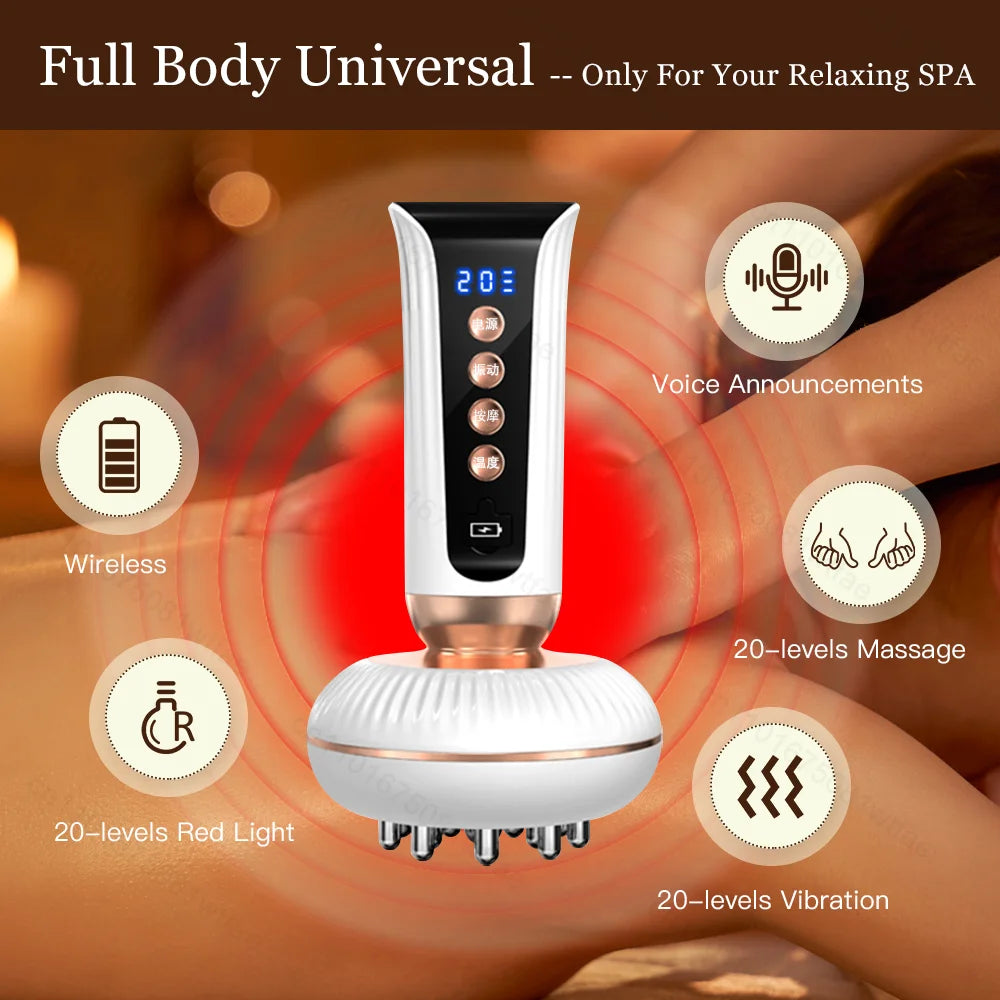 Voguish EMS Guasha Massage Brush Full Body Meridian Lymphatic Detox