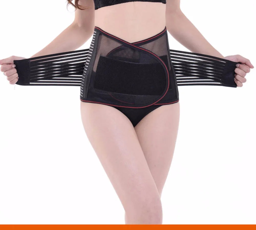 Unisex Lumbar Back Support Brace Breathable Waist Belt