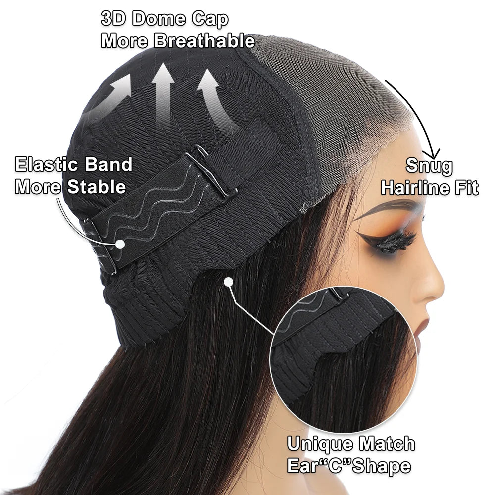 IMANI HAIR Glueless Straight Human Hair Lace Front Wig