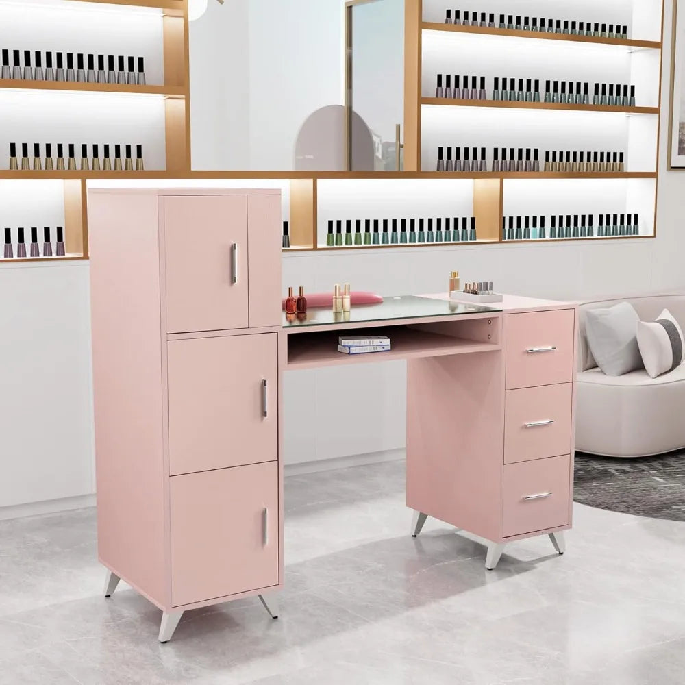 High Concerned Nail Workstation Acetone Resistant Cabinet