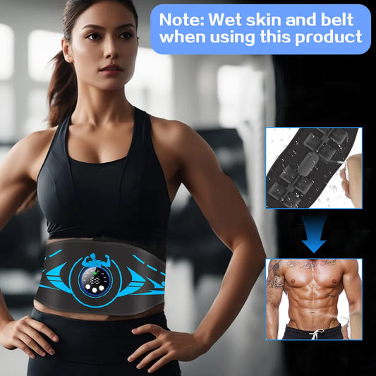 Abdominal Toning Belt EMS Muscle Stimulator Toner USB Shaping