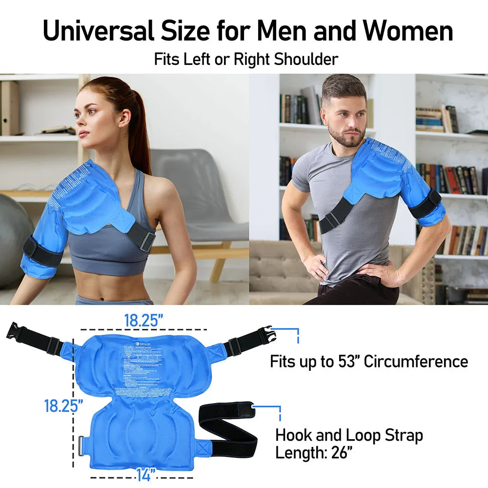 Shoulder Ice Pack Wrap for Cold and Hot Therapy Relief