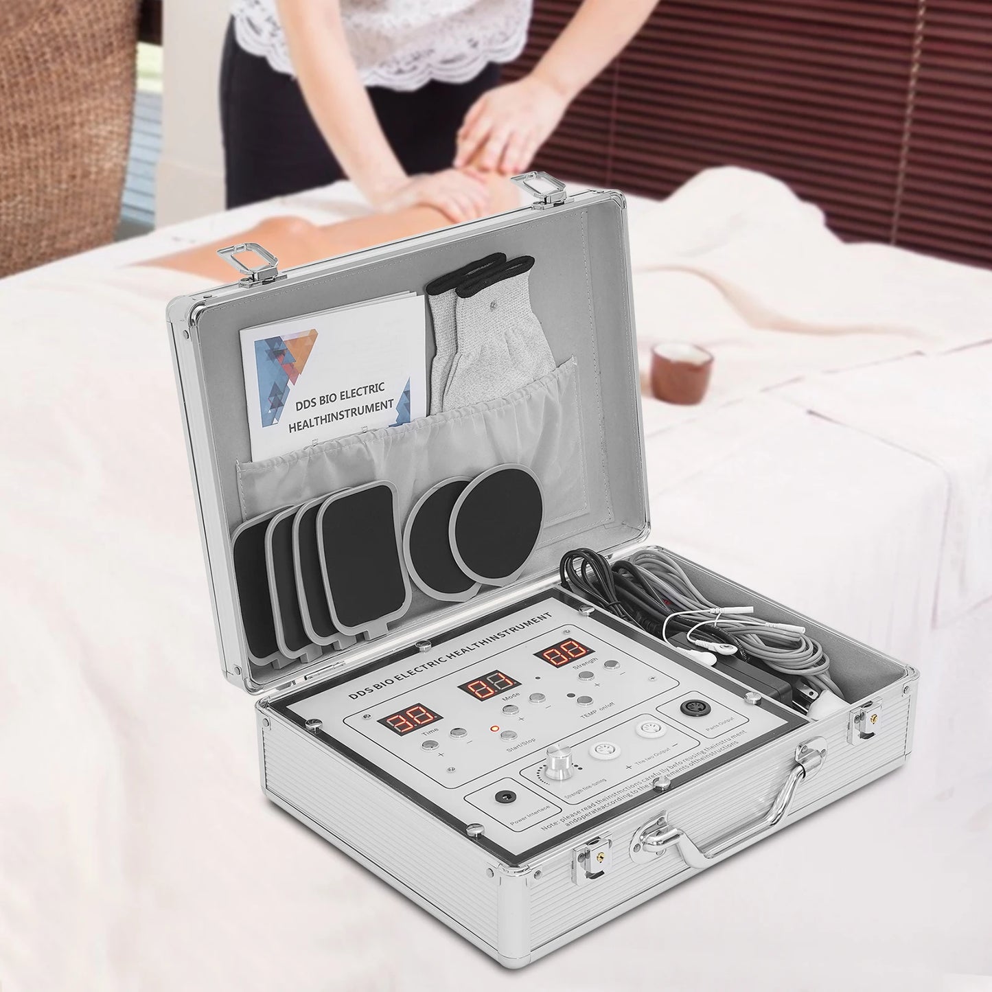 Glove Massager Bioelectric Pulse Traditional Chinese Meridian Massage 10 Modes