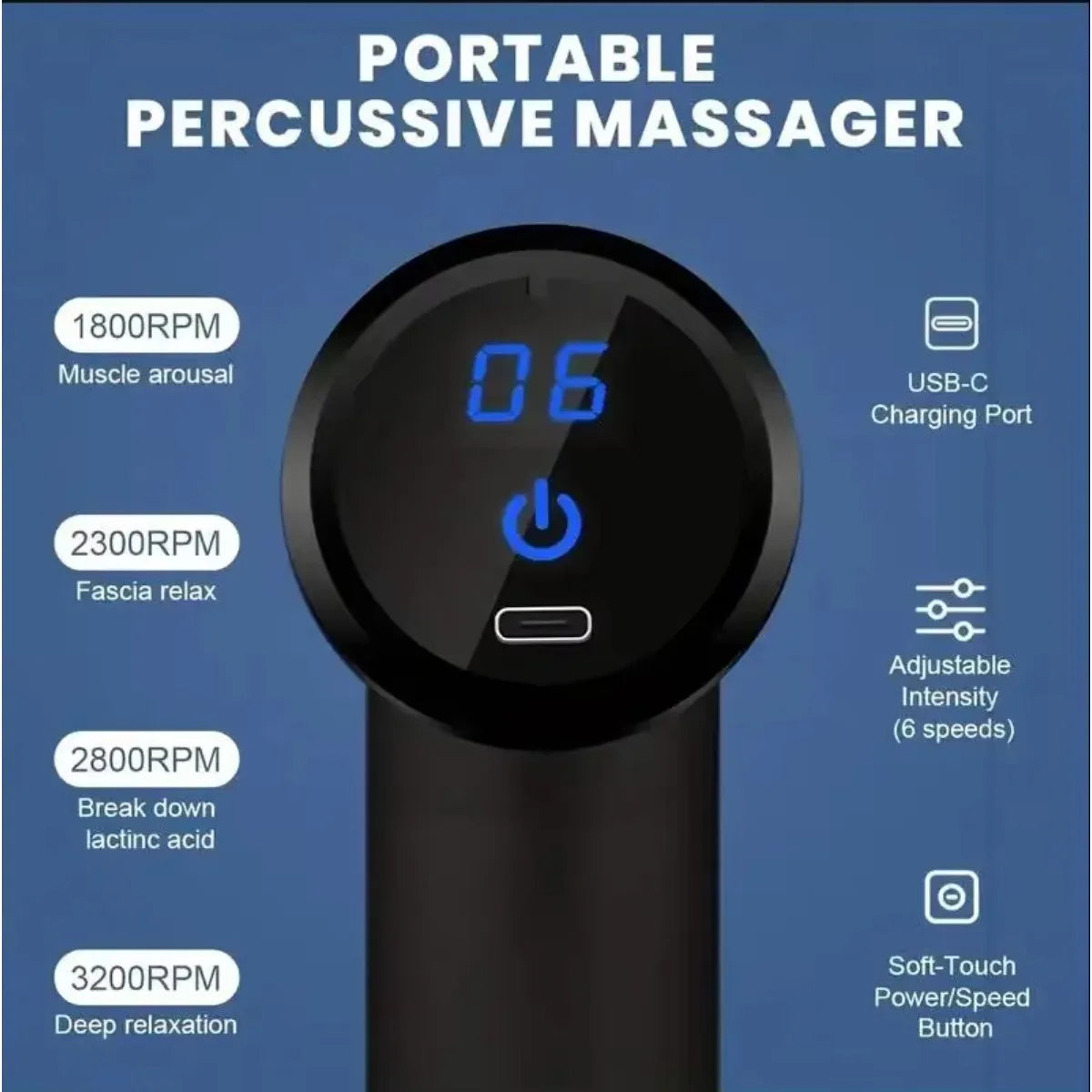 COBASPORT Fascia Gun Electric Muscle Relaxation Massager For Pain Relief