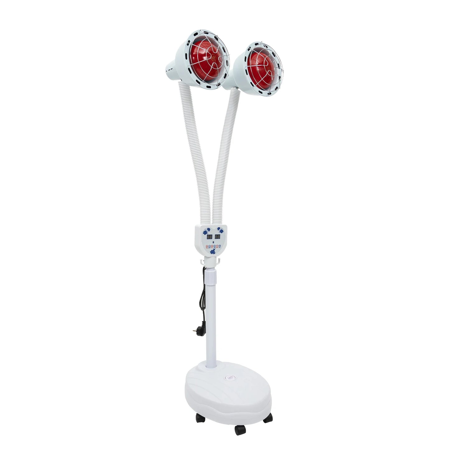 275W Two-headed Infrared Heat Lamp, Adjustable Beauty Timer Light, 360° Rotatable Health Care Heating Lamps