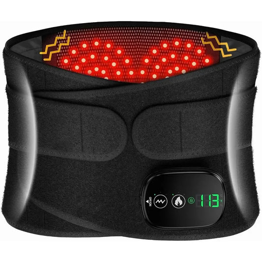 Lower Back Massager With Heat And Adjustable Waist Belt 3 Heat Levels