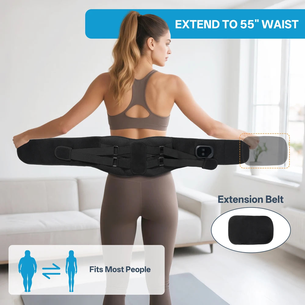 Cordless Heating Pad With Massager For Back Pain Relief Portable