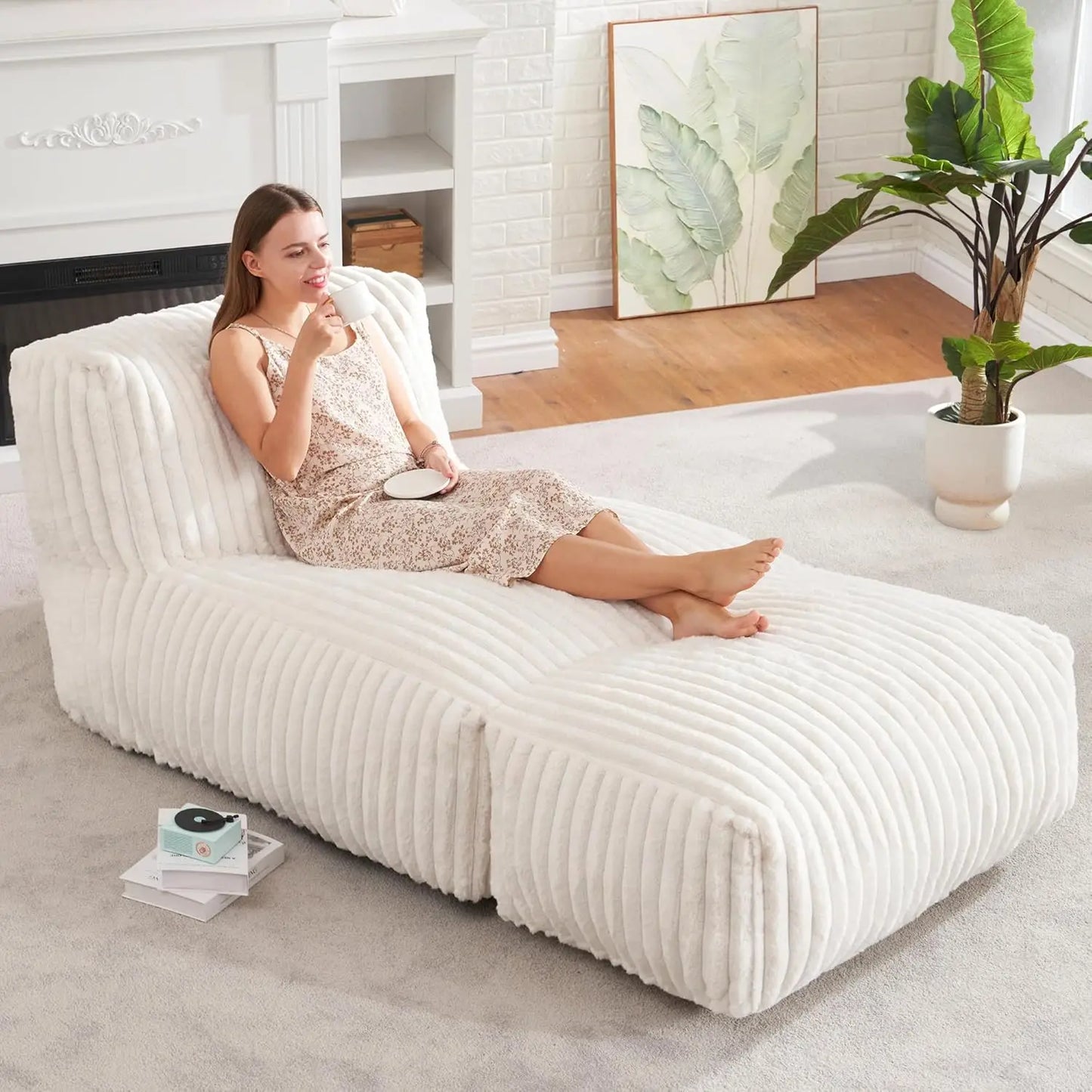 High Concerned Bean Bag Lounger With Memory Foam Filled
